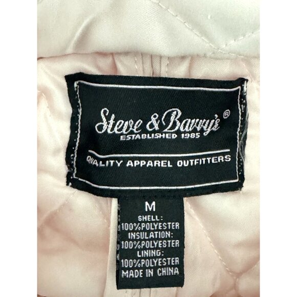 Steve & Barrys Quilted Jacket M Light Pink Polyester Womens Outerwear - Picture 4 of 5